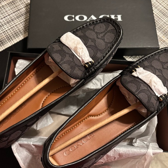 Coach Dark Patterned Loafers - Picture 2 of 6